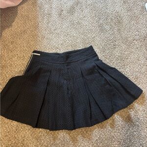 Kensie Black Textured Skater Skirt